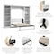 Bestar Bestar Pur Full Murphy Bed with 2 Shelving Units (109W) in White 26893-17 - alternate 9